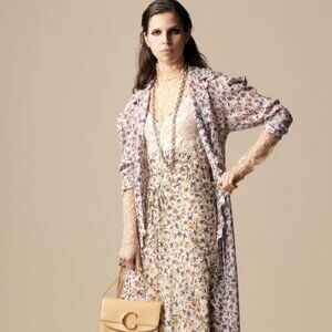 Chloé lace mock turtleneck blouse apricot FR36 - NWT